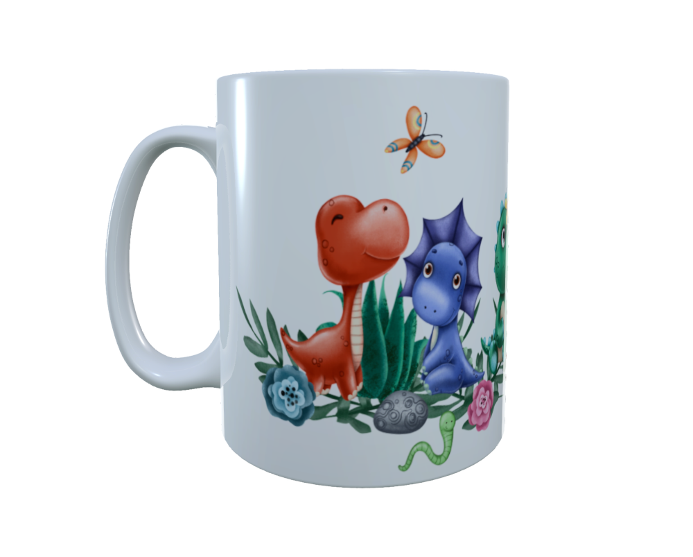 Dinosaur Ceramic Mug, Personalised Coffee Mug, Novelty Mug